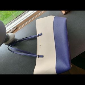 Kate Spade blue and white shoulder bag